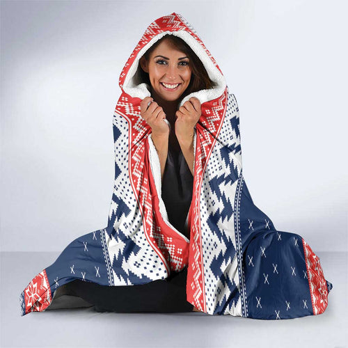 Roosters Xmas Glory Personalised Hooded Blanket Christmas Rugby League Spirit - Aussie Hoodie