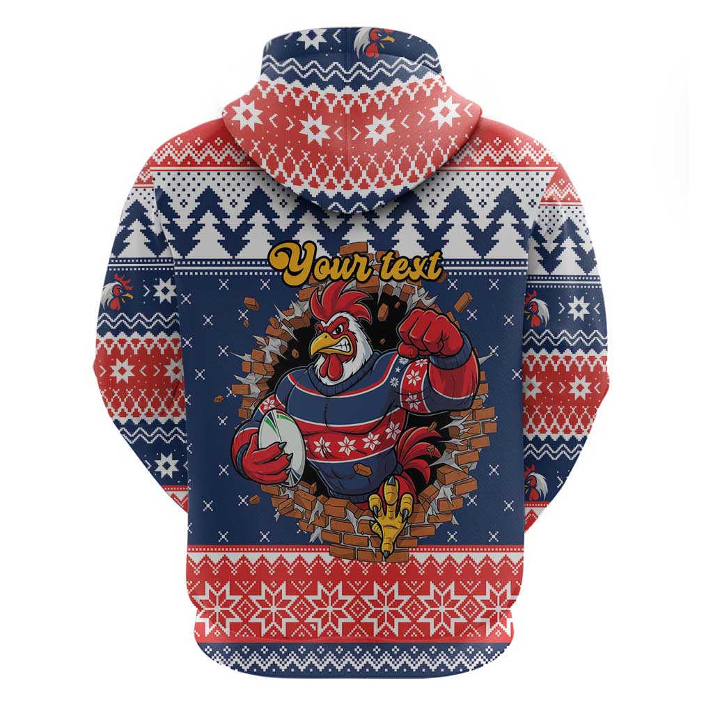 Roosters Xmas Glory Personalised Hoodie Christmas Rugby League Spirit - Aussie Hoodie