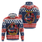 Roosters Xmas Glory Personalised Hoodie Christmas Rugby League Spirit - Aussie Hoodie