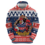 Roosters Xmas Glory Personalised Hoodie Christmas Rugby League Spirit - Aussie Hoodie