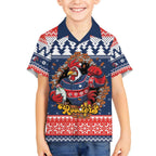 Roosters Xmas Glory Personalised Kid Hawaiian Shirt Christmas Rugby League Spirit - Aussie Hoodie