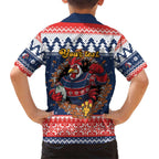 Roosters Xmas Glory Personalised Kid Hawaiian Shirt Christmas Rugby League Spirit - Aussie Hoodie