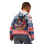 Roosters Xmas Glory Personalised Kid Hoodie Christmas Rugby League Spirit - Aussie Hoodie