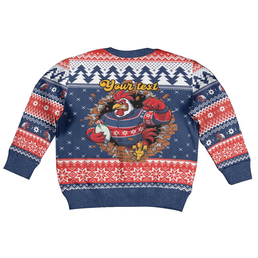 Roosters Xmas Glory Personalised Kid Ugly Christmas Sweater Christmas Rugby League Spirit - Aussie Hoodie