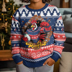 Roosters Xmas Glory Personalised Kid Ugly Christmas Sweater Christmas Rugby League Spirit - Aussie Hoodie