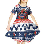 Roosters Xmas Glory Personalised Kid Short Sleeve Dress Christmas Rugby League Spirit - Aussie Hoodie