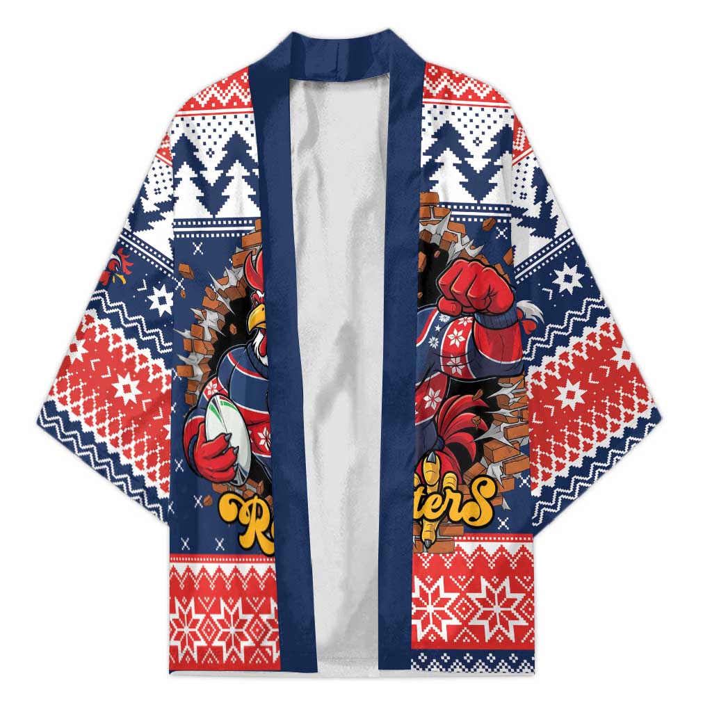 Roosters Xmas Glory Personalised Kimono Christmas Rugby League Spirit - Aussie Hoodie