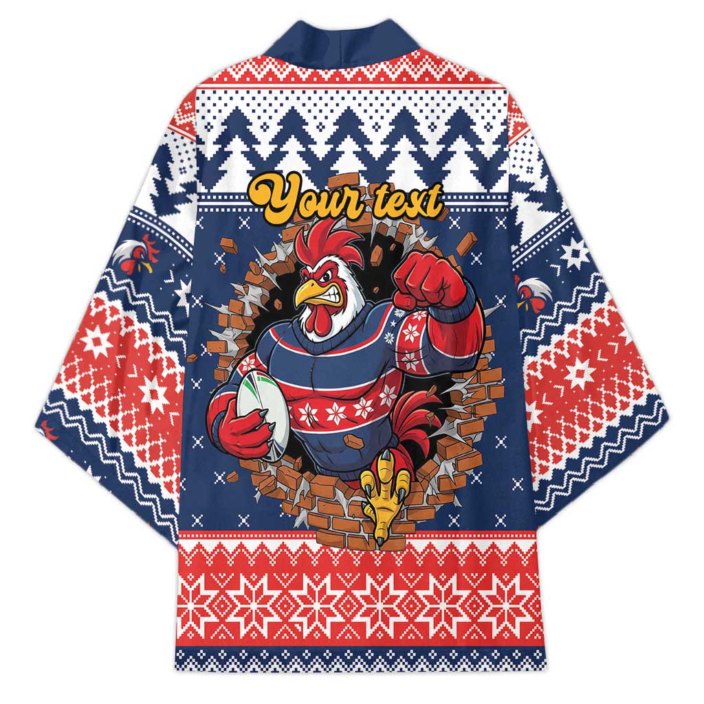 Roosters Xmas Glory Personalised Kimono Christmas Rugby League Spirit - Aussie Hoodie