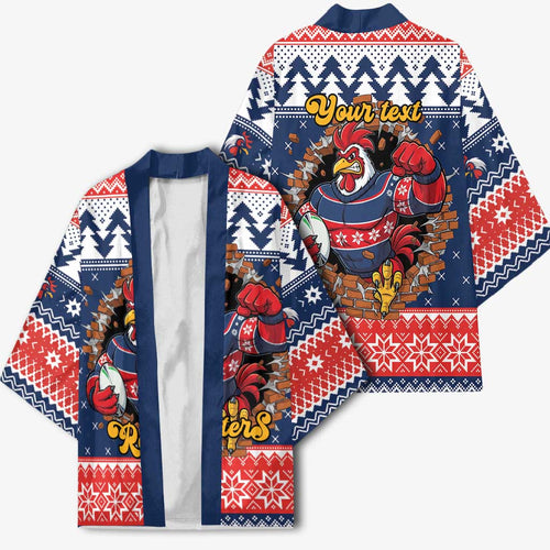 Roosters Xmas Glory Personalised Kimono Christmas Rugby League Spirit - Aussie Hoodie