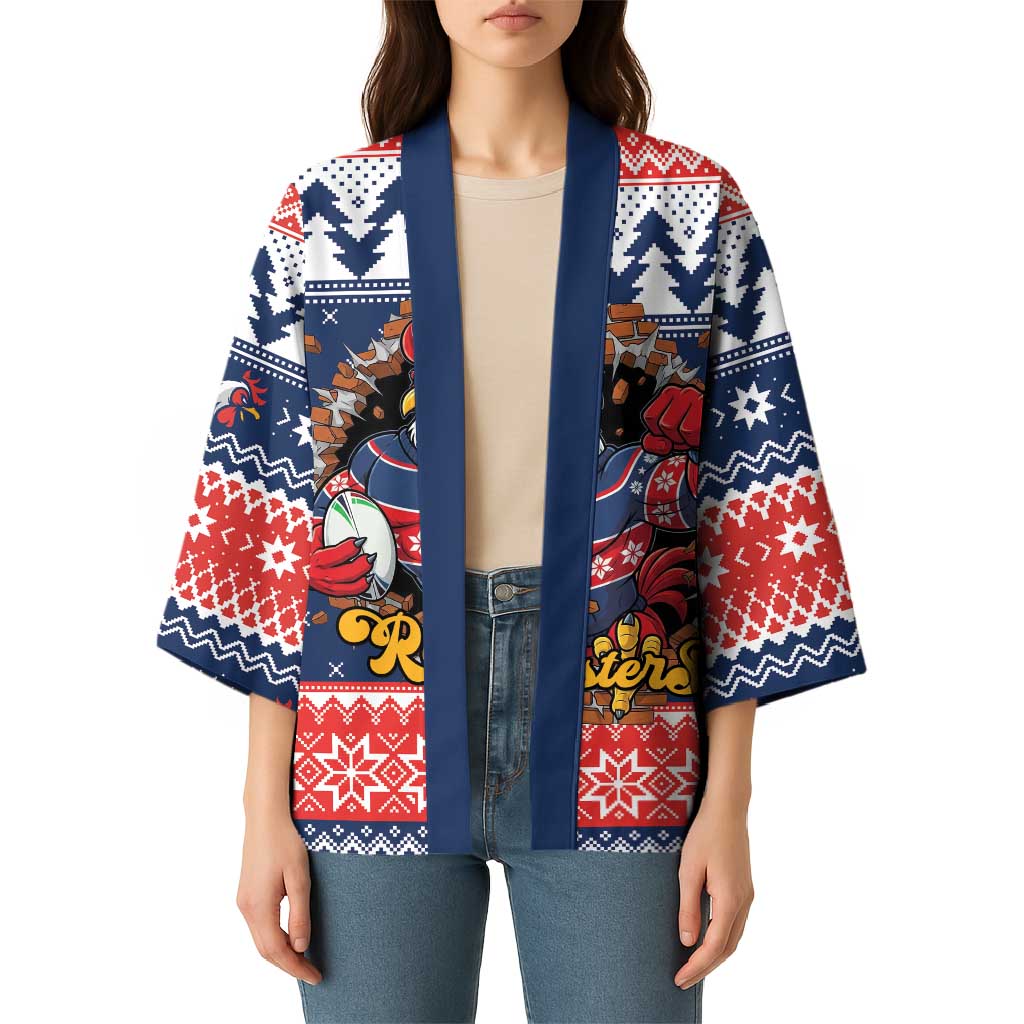 Roosters Xmas Glory Personalised Kimono Christmas Rugby League Spirit - Aussie Hoodie