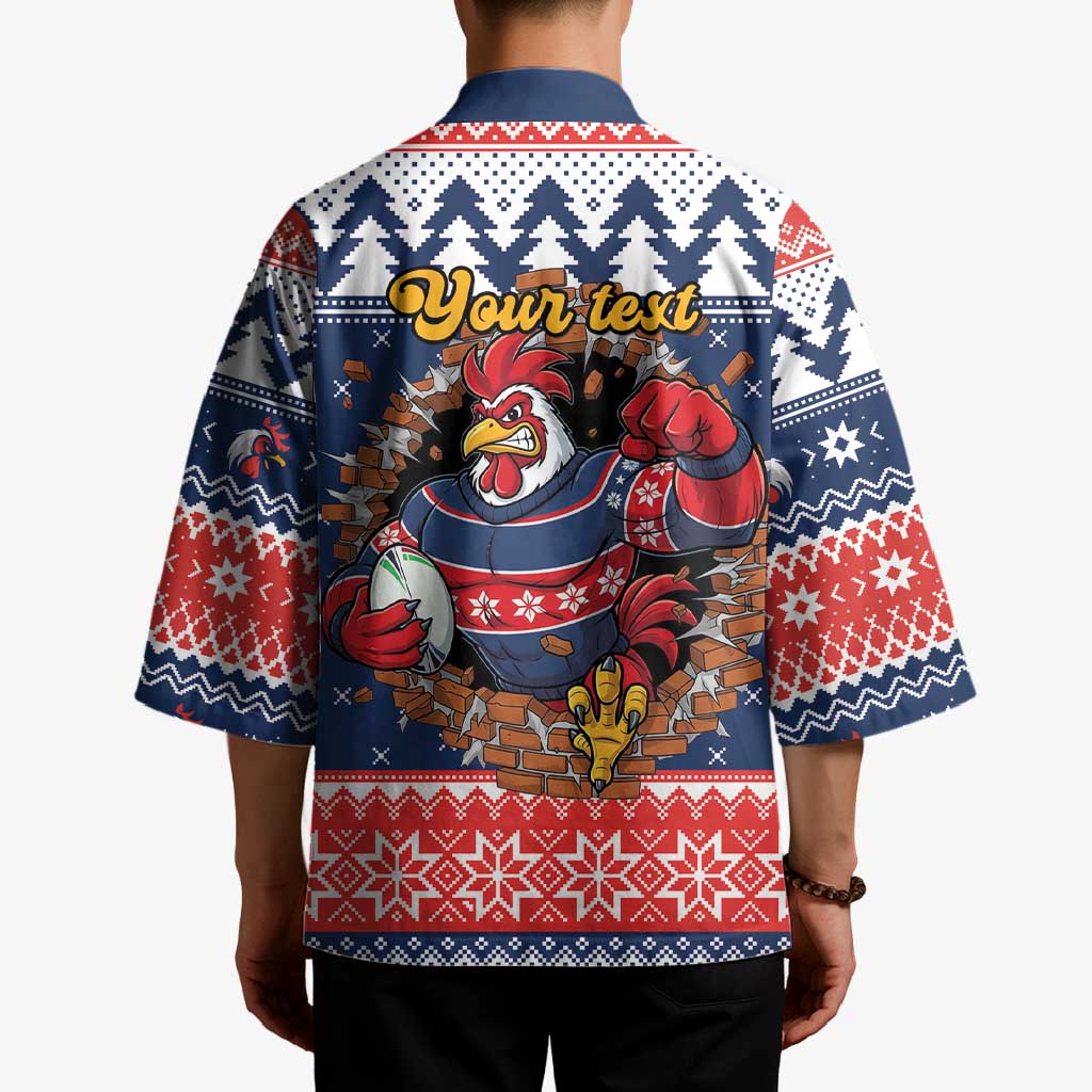 Roosters Xmas Glory Personalised Kimono Christmas Rugby League Spirit - Aussie Hoodie