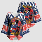Roosters Xmas Glory Personalised Kimono Sleeve Blouse Christmas Rugby League Spirit - Aussie Hoodie