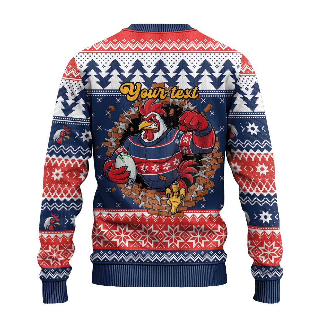 Roosters Xmas Glory Personalised Ugly Christmas Sweater Christmas Rugby League Spirit - Aussie Hoodie