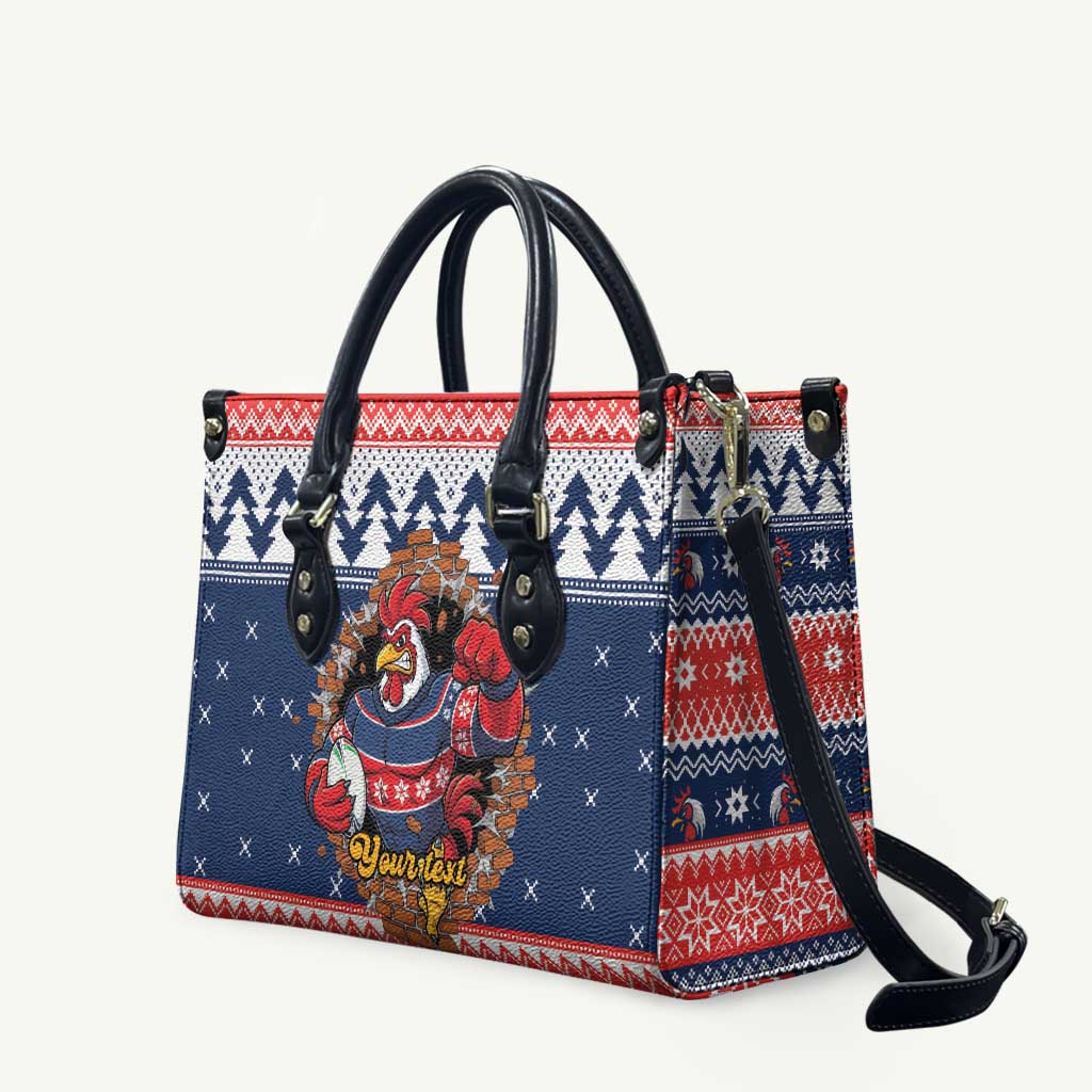 Roosters Xmas Glory Personalised Leather Bag Christmas Rugby League Spirit - Aussie Hoodie