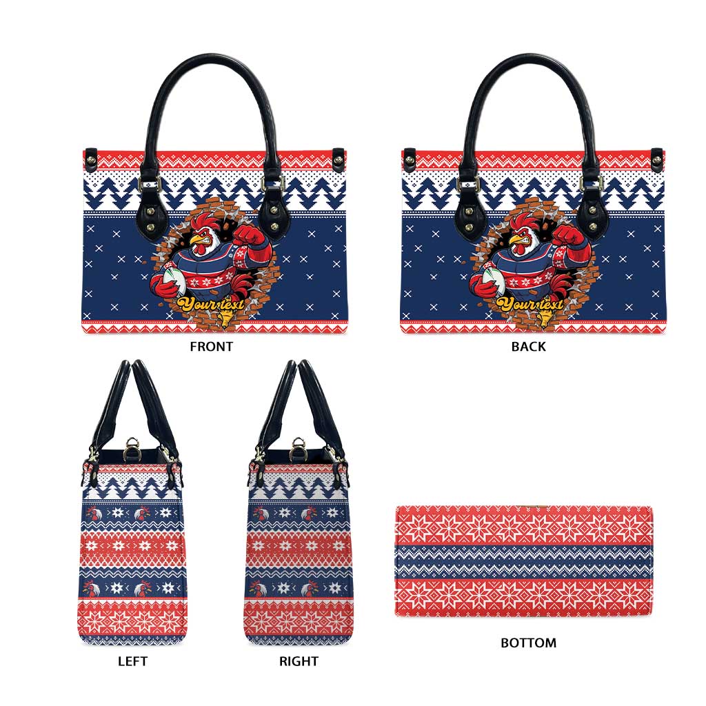 Roosters Xmas Glory Personalised Leather Bag Christmas Rugby League Spirit - Aussie Hoodie
