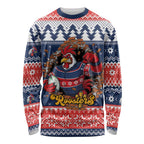 Roosters Xmas Glory Personalised Long Sleeve Shirt Christmas Rugby League Spirit - Aussie Hoodie