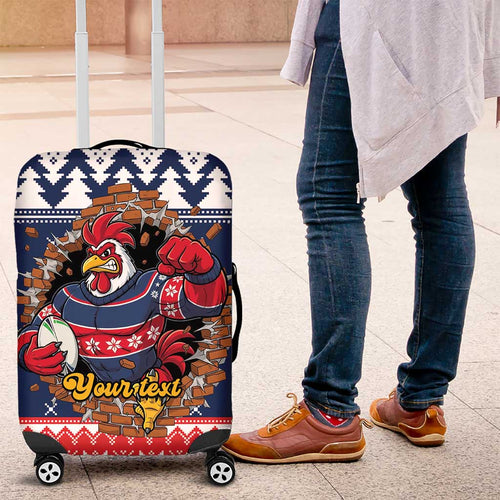 Roosters Xmas Glory Personalised Luggage Cover Christmas Rugby League Spirit - Aussie Hoodie