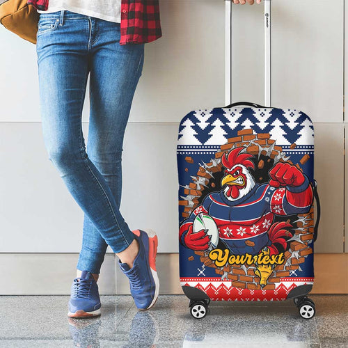 Roosters Xmas Glory Personalised Luggage Cover Christmas Rugby League Spirit - Aussie Hoodie