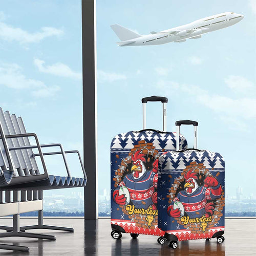 Roosters Xmas Glory Personalised Luggage Cover Christmas Rugby League Spirit - Aussie Hoodie