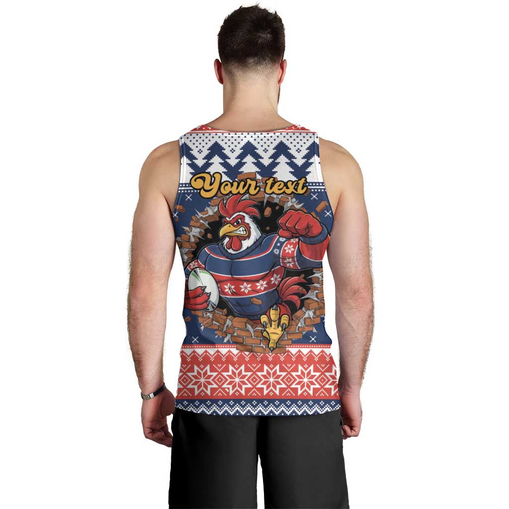 Roosters Xmas Glory Personalised Men Tank Top Christmas Rugby League Spirit - Aussie Hoodie