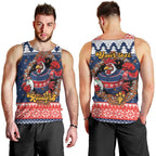 Roosters Xmas Glory Personalised Men Tank Top Christmas Rugby League Spirit - Aussie Hoodie