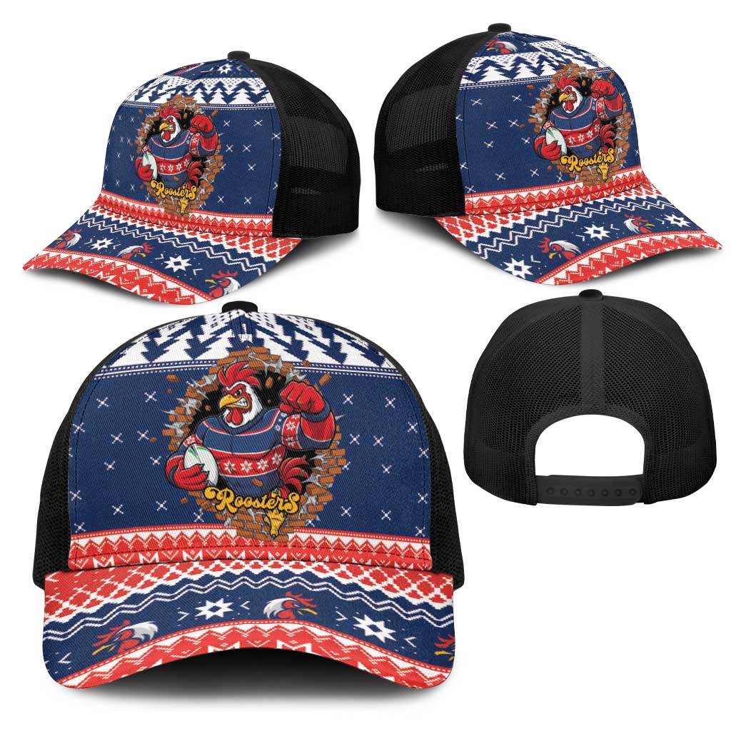 Roosters Xmas Glory Mesh Trucker Cap Christmas Rugby League Spirit - Aussie Hoodie