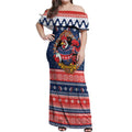 Roosters Xmas Glory Personalised Off Shoulder Maxi Dress Christmas Rugby League Spirit - Aussie Hoodie