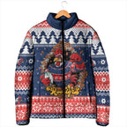 Roosters Xmas Glory Personalised Padded Jacket Christmas Rugby League Spirit - Aussie Hoodie