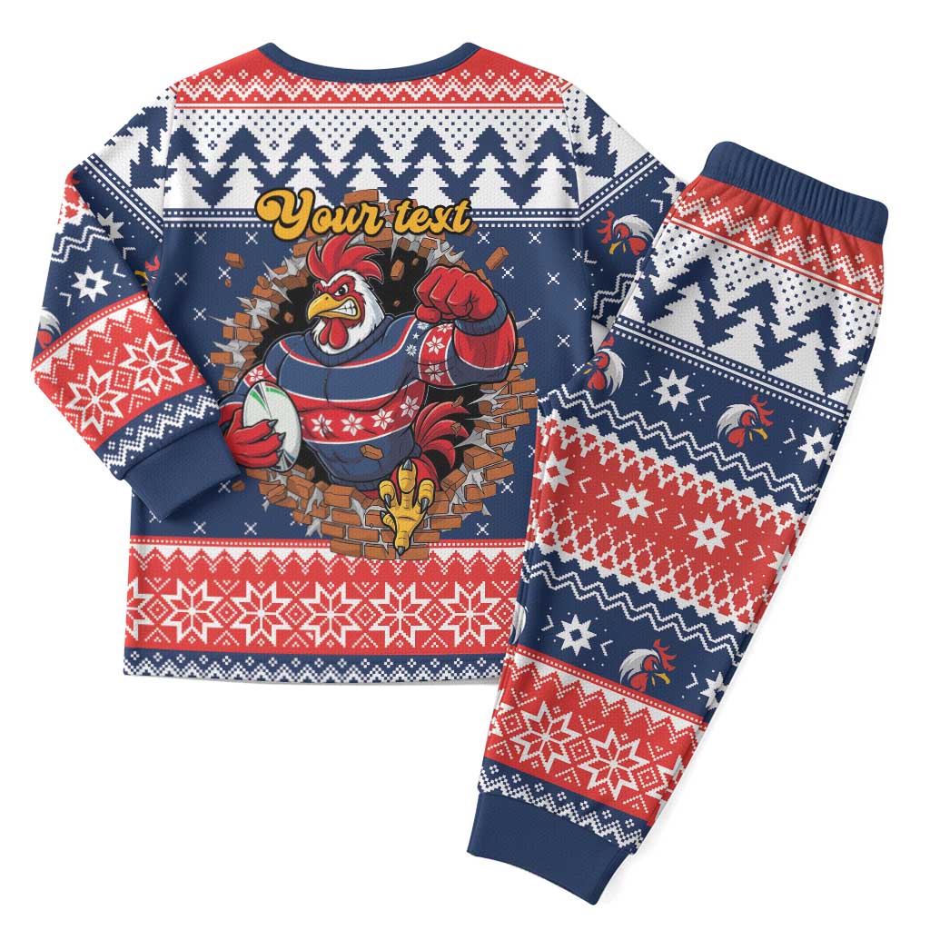Roosters Xmas Glory Personalised Christmas Pajama Set Christmas Rugby League Spirit - Aussie Hoodie