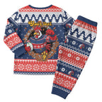 Roosters Xmas Glory Personalised Christmas Pajama Set Christmas Rugby League Spirit - Aussie Hoodie