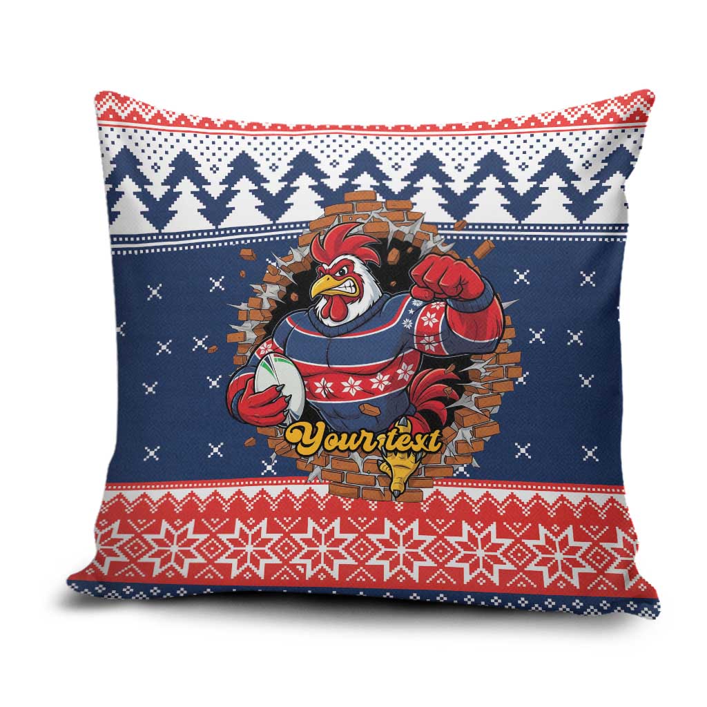 Roosters Xmas Glory Personalised Pillow Cover Christmas Rugby League Spirit - Aussie Hoodie