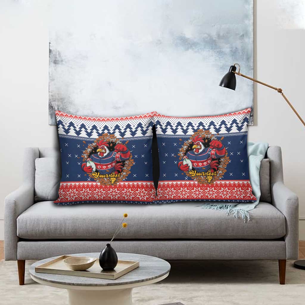 Roosters Xmas Glory Personalised Pillow Cover Christmas Rugby League Spirit - Aussie Hoodie
