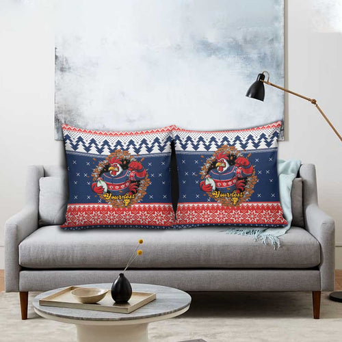 Roosters Xmas Glory Personalised Pillow Cover Christmas Rugby League Spirit - Aussie Hoodie