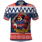 Roosters Xmas Glory Personalised Polo Shirt Christmas Rugby League Spirit - Aussie Hoodie