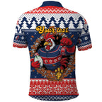 Roosters Xmas Glory Personalised Polo Shirt Christmas Rugby League Spirit - Aussie Hoodie