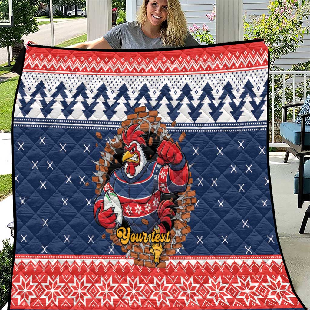 Roosters Xmas Glory Personalised Quilt Christmas Rugby League Spirit - Aussie Hoodie