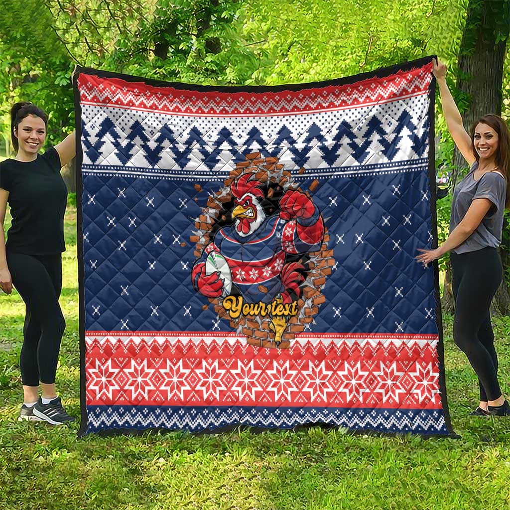 Roosters Xmas Glory Personalised Quilt Christmas Rugby League Spirit - Aussie Hoodie