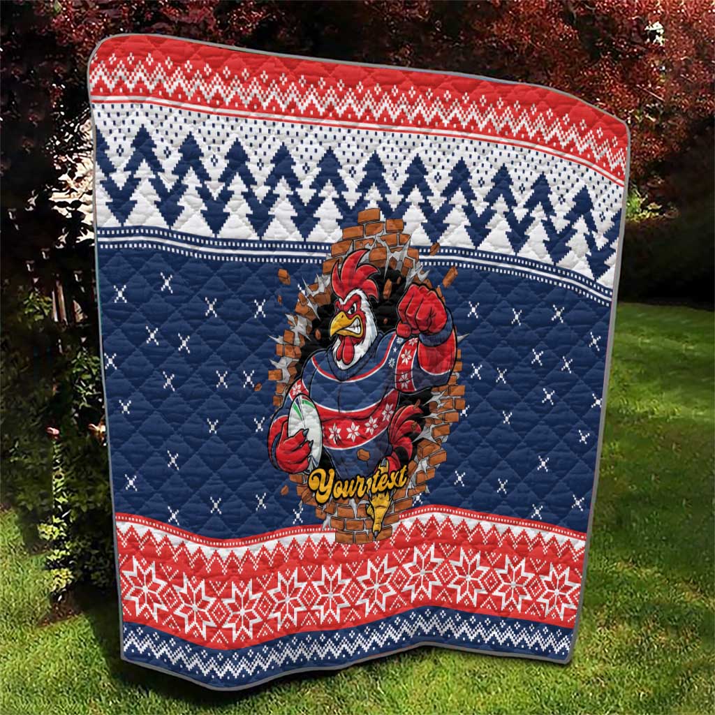 Roosters Xmas Glory Personalised Quilt Christmas Rugby League Spirit - Aussie Hoodie