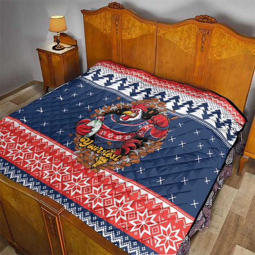 Roosters Xmas Glory Personalised Quilt Christmas Rugby League Spirit - Aussie Hoodie