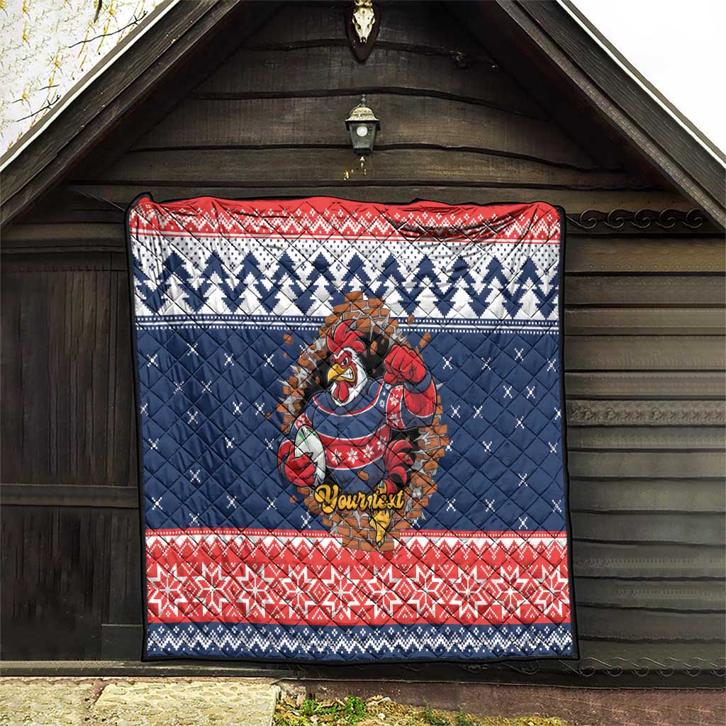 Roosters Xmas Glory Personalised Quilt Christmas Rugby League Spirit - Aussie Hoodie