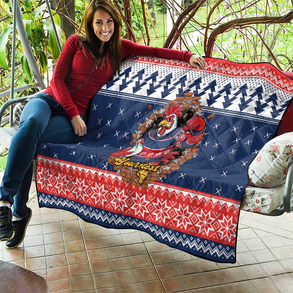 Roosters Xmas Glory Personalised Quilt Christmas Rugby League Spirit - Aussie Hoodie