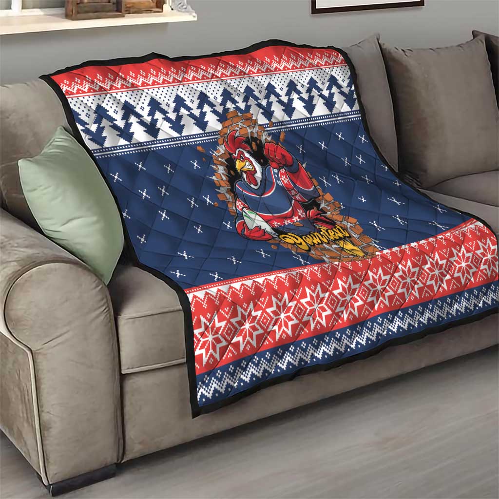 Roosters Xmas Glory Personalised Quilt Christmas Rugby League Spirit - Aussie Hoodie