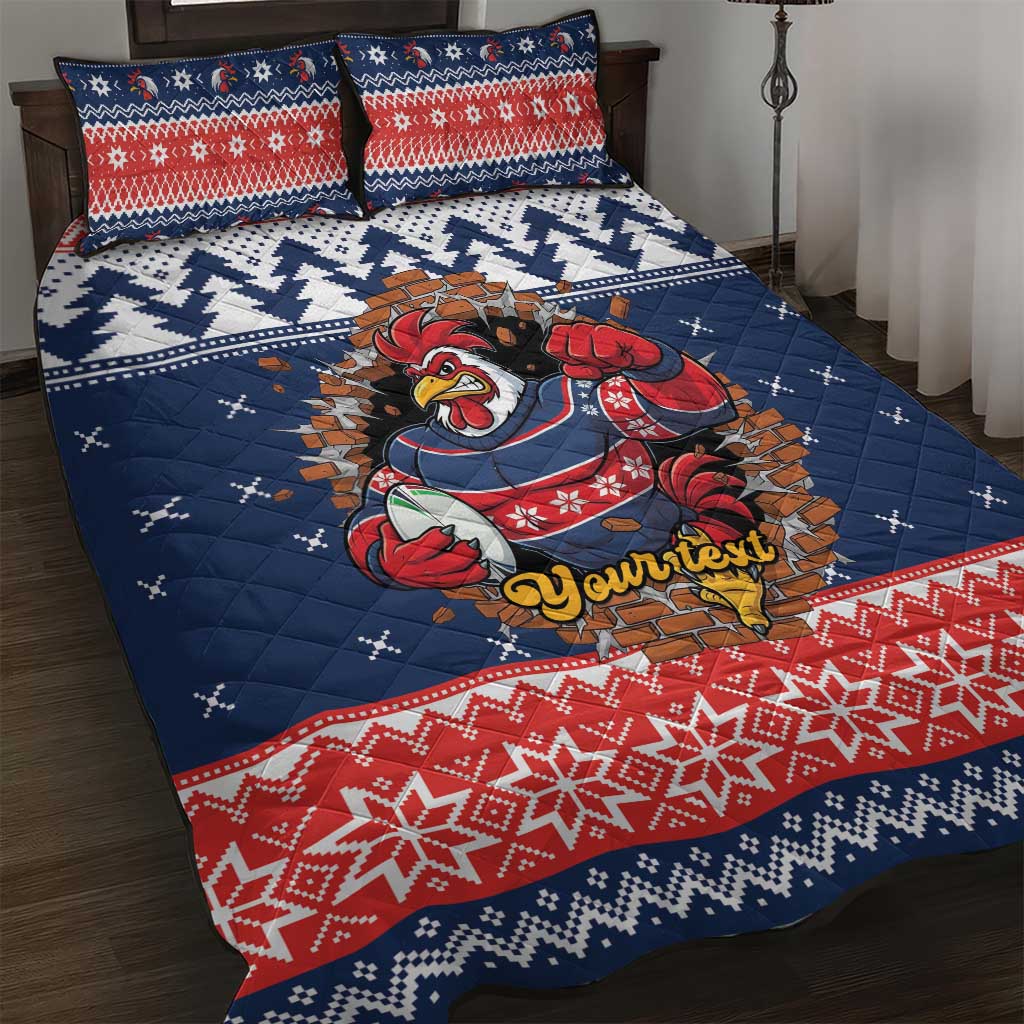 Roosters Xmas Glory Personalised Quilt Bed Set Christmas Rugby League Spirit - Aussie Hoodie