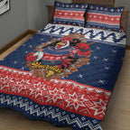 Roosters Xmas Glory Personalised Quilt Bed Set Christmas Rugby League Spirit - Aussie Hoodie