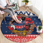 Roosters Xmas Glory Personalised Round Carpet Christmas Rugby League Spirit - Aussie Hoodie