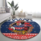 Roosters Xmas Glory Personalised Round Carpet Christmas Rugby League Spirit - Aussie Hoodie