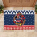 Roosters Xmas Glory Personalised Rubber Doormat Christmas Rugby League Spirit - Aussie Hoodie