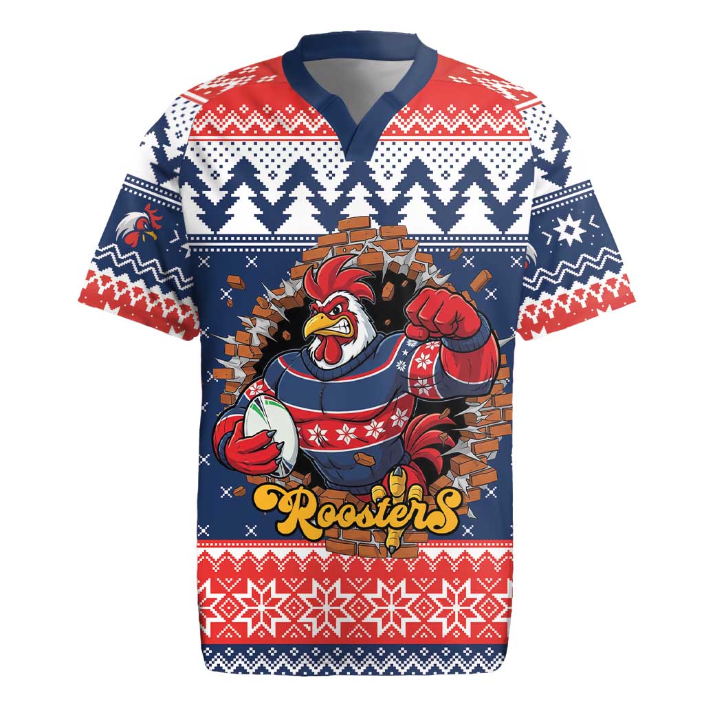 Roosters Xmas Glory Personalised Rugby Jersey Christmas Rugby League Spirit - Aussie Hoodie