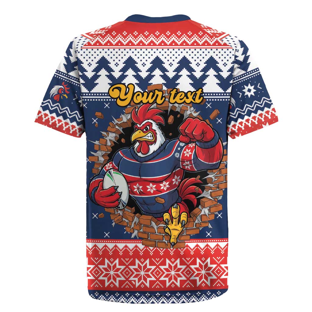 Roosters Xmas Glory Personalised Rugby Jersey Christmas Rugby League Spirit - Aussie Hoodie