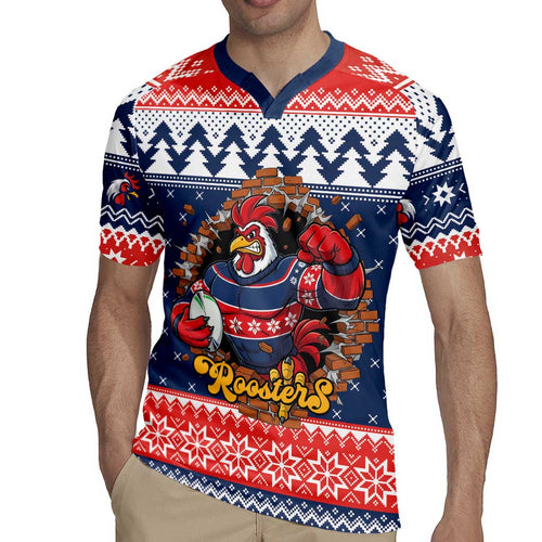 Roosters Xmas Glory Personalised Rugby Jersey Christmas Rugby League Spirit - Aussie Hoodie